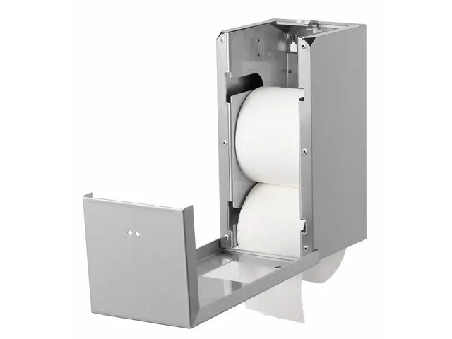 Toiletpapierdispenser RVS voor 2 doprollen Toiletpapier