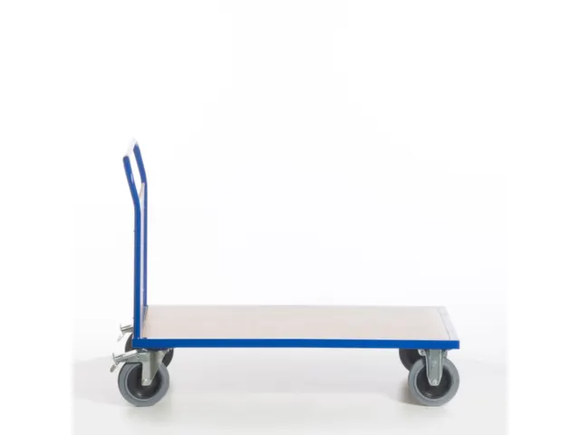 kopwandwagen,draagverm. 600kg,laadvl. LxB 1200x800mm,houtplaat,1wand