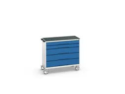 gereedschapswagen 965x1050x600mm antislip blad 5 laden RAL7035+RAL5010