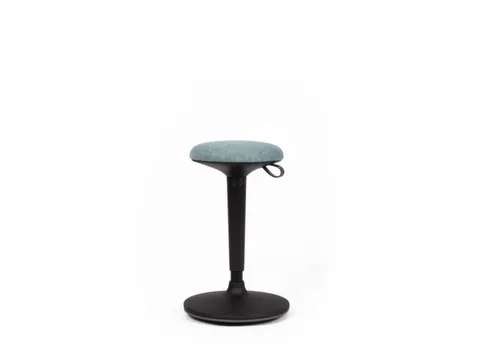 Zit-/Stahulp,Kantelbaar,Ronde Zitting,Zitting Stof Blauw