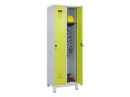 locker,HxBxD 1950x600x500mm,2vak,vak B 300mm,draaigrendel,voeten