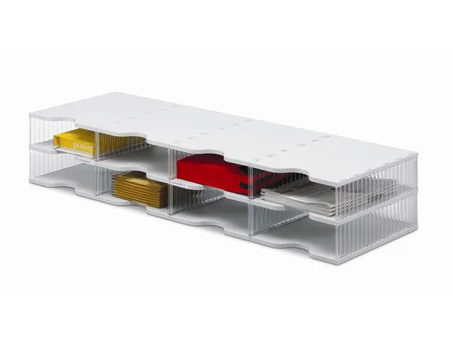 postsorteerbox,8vakken,m. antislipvoeten,Tafelopstelling