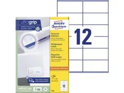 etiket Avery ILK 105x48mm 100 vel 12 etiketten per vel wit