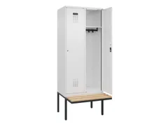 locker met bank,HxBxD 2120x800x815mm,2vak,vak B 400mm,cilinderslot