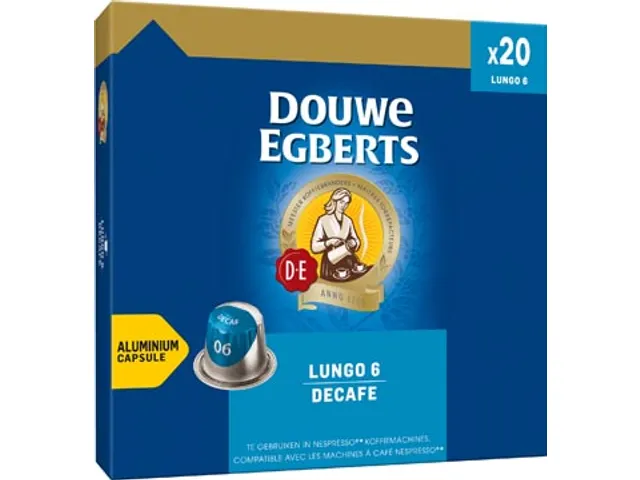 Lungo 6 Decaf Koffiecapsules Pak van 20 stuks