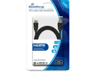 MEDIARANGE HDMI kabel 3m MRCS157 zwart - 1