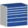 ladekast HxBxD 900x1050x650mm 6laden zware lasten RAL7035 RAL5010