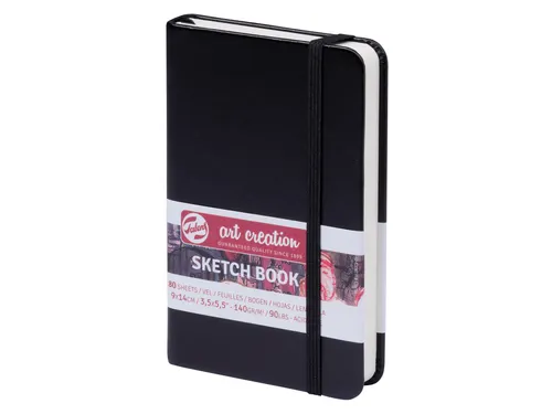 Schetsboek Talens Art Creation 80 witte vellen 140gr 90x140mm zwart