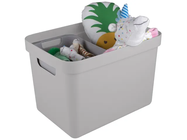 Sigma Home opbergbox 18L grijs - 35x24,6x24,3cm