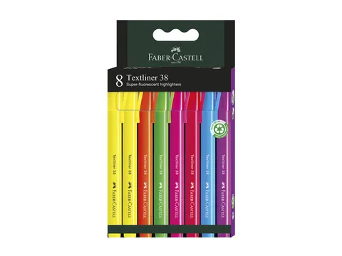 Markeerstift Faber-Castell 38 etui 8 stuks