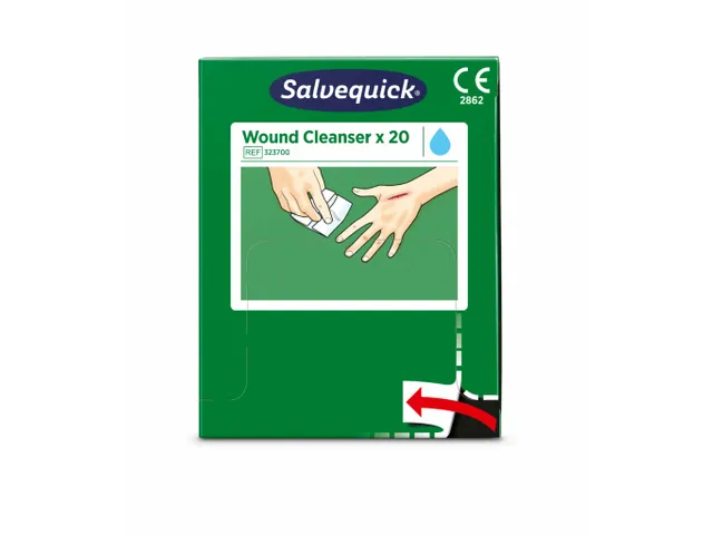 Lingette lave-blessure Salvequick 20 pièces