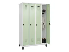 locker,HxBxD 1950x1200x500mm,4vak,vak B 300mm,draaigrendel,voeten