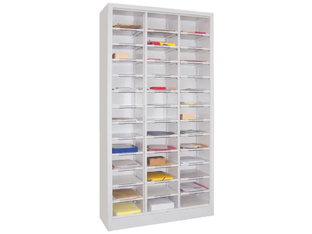 Postsorteerkast Zonder Deuren 1950x1000x400mm 3x13 Vakken Ral7035