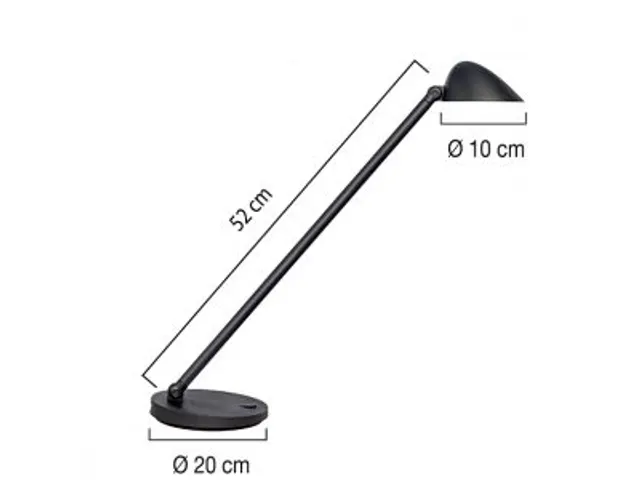 Lamp Jack Unilux Led Zwart Dimbaar USB-poort