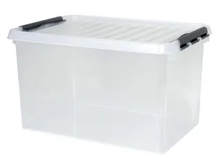 stapelbak,HxLxB 340x600x400mm,62l,PP,transparant,Wanden gesloten - 1