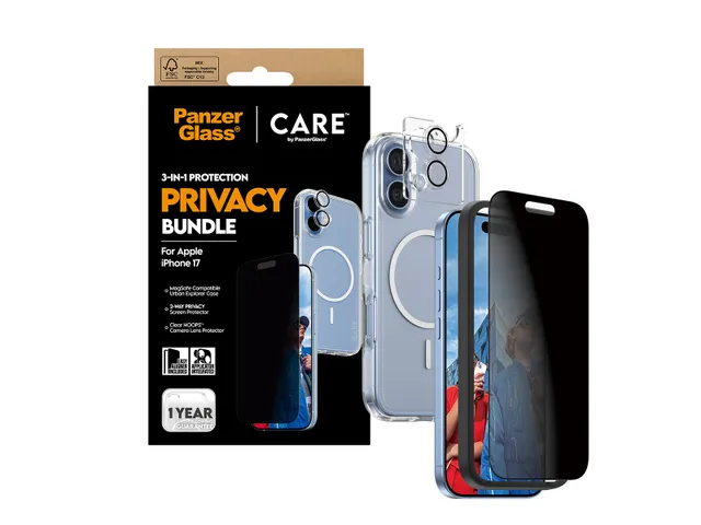 PanzerGlass | CARE by 3-in-1 Flagship Privacy Bundle iPhone 17,