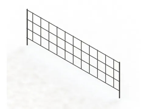 afschermrooster,v. inhaakstelling,HxD 150x600mm,vrijstaand,staal
