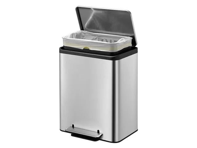 EcoCasa pedaalemmer 30 liter Mat RVS EKO