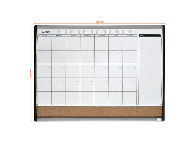 Nobo magnetisch combibord met maandplanner 58.5x43cm