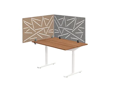 Akoestisch Bureaupaneel met patroon uitsnede 60x120cm Zand