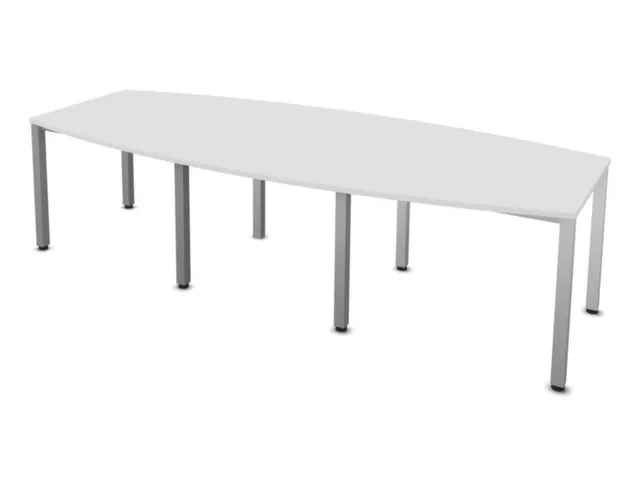 vergadertafel,HxBxD 740x2800x1200mm,vatvormig,Bl-wit