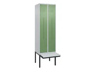 Z-garderobekast,HxBxD 2120x600x815mm,2vak,vak B 300mm,cil.-slot - 1