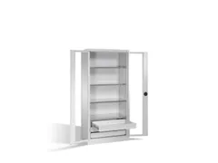 werkplaatskast,HxBxD 1950x930x600mm,4xStalen bodem,3lade(n),cil.-slot