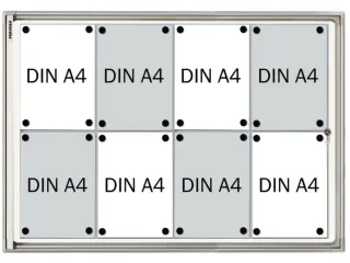 Vitrine Binnen 8xa4 Schrijfbord Hxbxd 680x960x30mm - 3