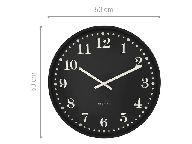 Horloge murale NeXtime Dickens Large 50cm noir