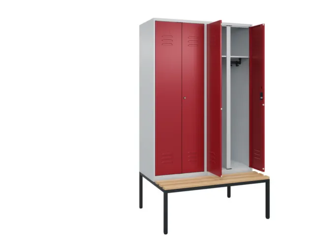 locker voor scheiding van kleding,HxBxD 2120x1200x815mm,4vak