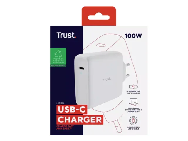 TRUST Maxo USB-C Oplader 100W 25140 Wit