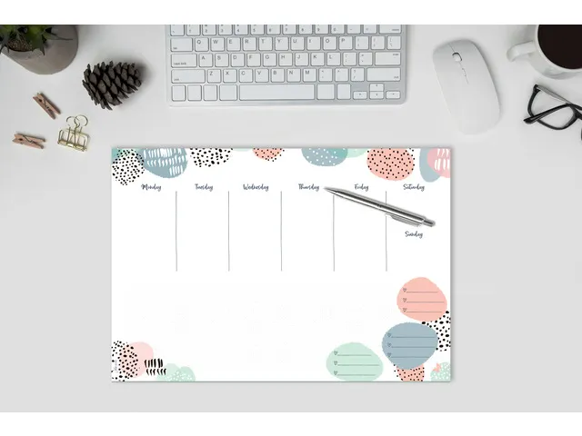 Weekplanner Inspire A4 liggend met GRATIS bureauonderlegger Rose Inspi