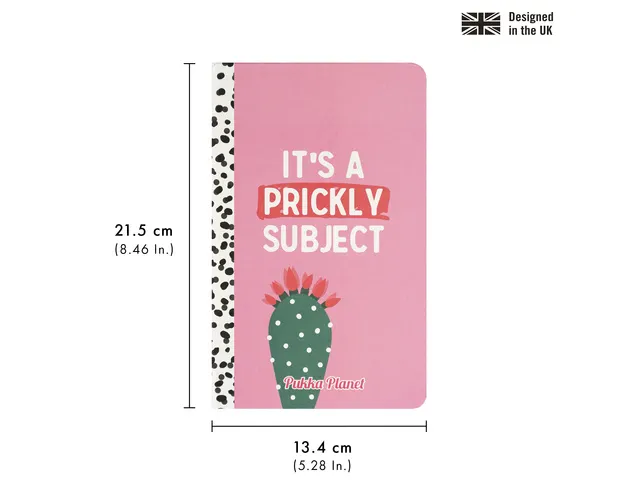 Carnet de notes Pukka Pad 13x21cm SC ligné It's a Prickly Subject