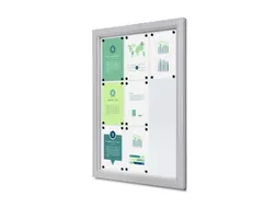 Vergrendelbaar notitiebord Outdoor Slim 9xA4 Zilver