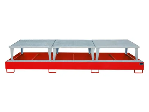 opvangbak,v. 3xIBC,opvangvol. 1000l,HxBxD 780x3850x1460mm