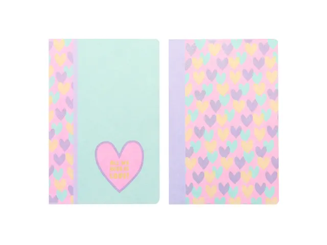 Schrift B'LOG HEARTS A4 lijn 48v 90gr krimp 2st 2 motieven