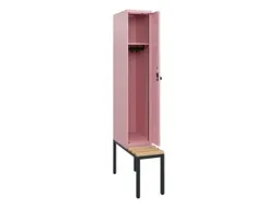 locker met bank,HxBxD 1950x300x815mm,1vak,vak B 300mm,draaigrendel