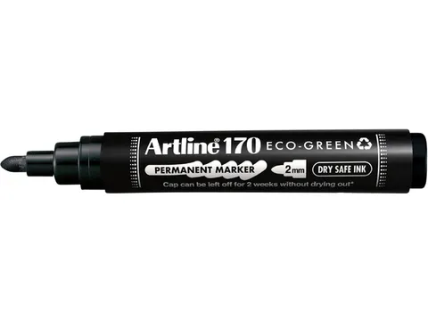 Permanent marker Artline170 Eco rond Medium Dry Safe zwart