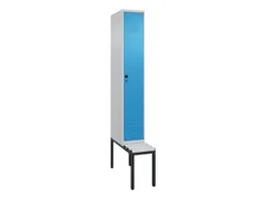 locker met bank,HxBxD 2120x300x815mm,1vak,vak B 300mm,draaigrendel