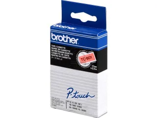Lettertape Brother Tc-B01 P-Touch 12Mm Zwart Op Oranje - 1
