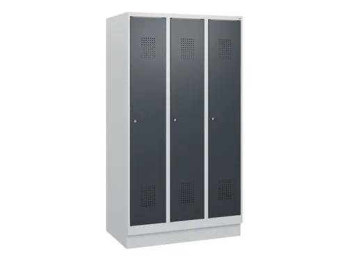 schoollocker,HxBxD 1630x900x500mm,3vak,vak B 300mm,cil.-slot,sokkel