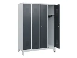 schoollocker,HxBxD 1630x1200x500mm,4vak,vak B 300mm,cil.-slot,voeten