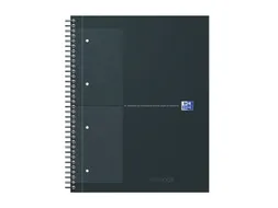 Spiraalblok Oxford International Notebook A4+ ruit 5x5mm Zwart