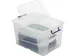 Opbergbox 40 Liter Plastic Transparant Met Gedeelde Deksel