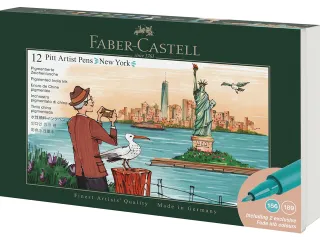 Tekenstift Faber-Castell Pitt Artist Pen Brush set 12 stuks New York - 3