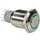Ronde Metalen Schakelaar Spdt 1NO 1NC - Groene Ring