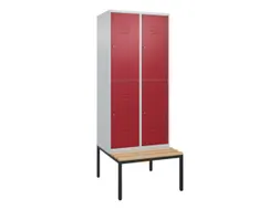 Dubbeldekse dekenkist,HxBxD 2120x800x815mm,2x2vak.,vak B 400mm