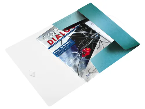 Elastomap Leitz WOW 3-kleps A4 Polypropyleen ijsblauw