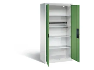 acculaadkast 1950x930x500mm 5stekkerdozen 230V cil.-slot front RAL6011 - 2