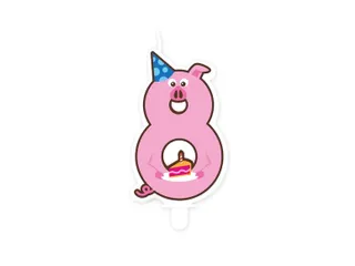 Jungle candle 8 Pig - 1